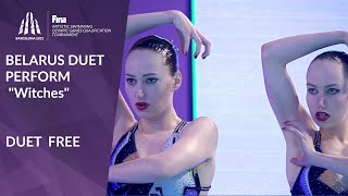 Artistic Swimming Olympic Qualifier - Belarus Duet perform 