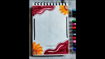 border design 🌻|project #journal #shorts #youtubeshorts #borderdesign #border