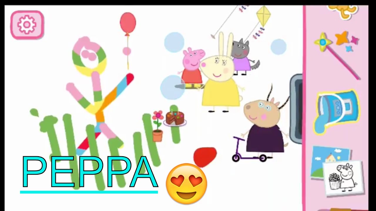 Let's Play Peppa Pig Paintbox, Играем вместе свинка пеппа раскраска Летсплей