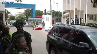 FULL VIDEO: Moment Prince Harry, Wife Arrive At Defence Headquarters In Abuja
