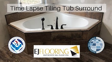 How To Tile Jacuzzi Tub Surround | Time Lapse