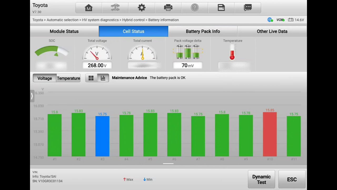 Hybrid battery capacity test- Toyota Sai by Incar Automotive