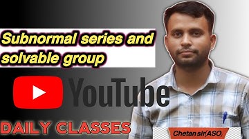Sub normal series and solvable group