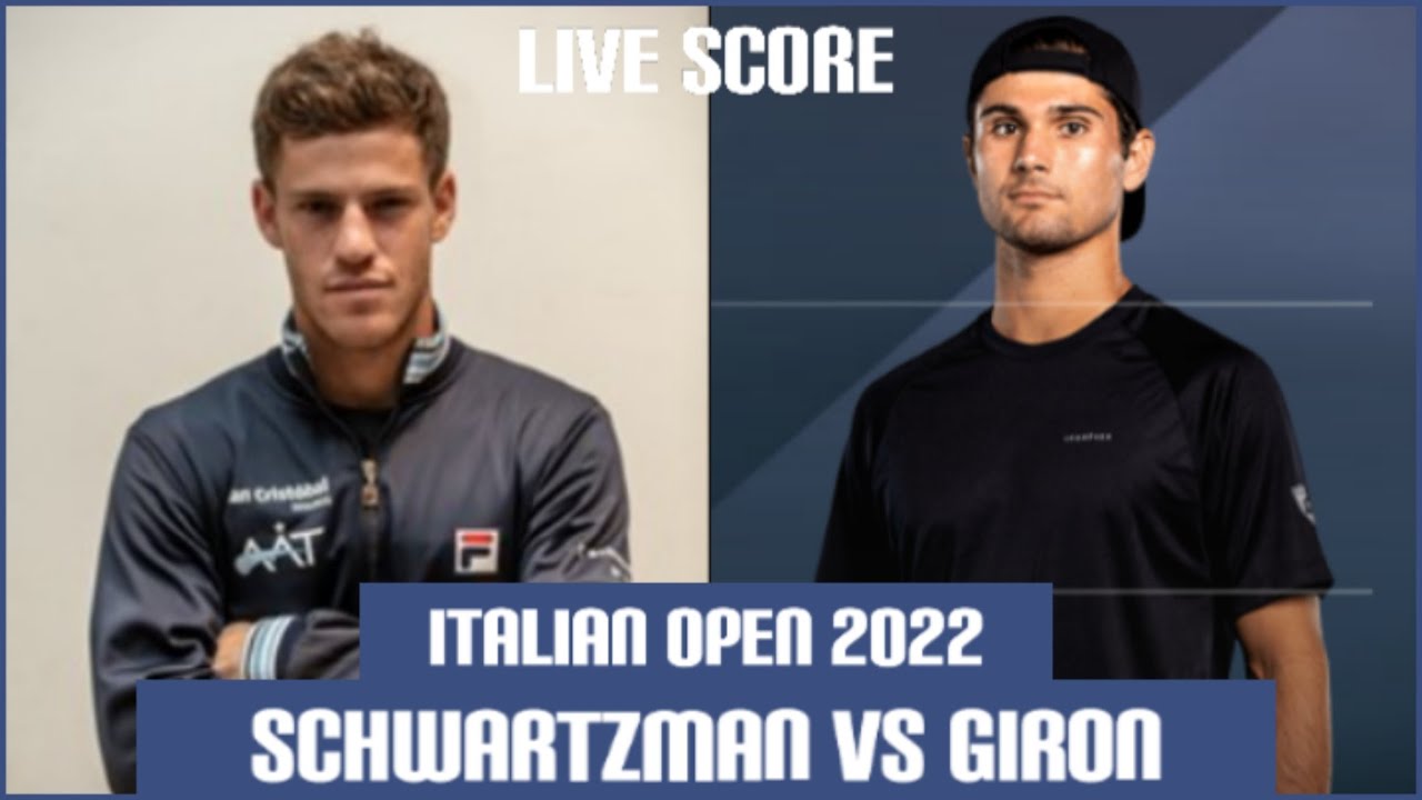 Diego Schwartzman vs Marcos Giron Rome Open 2022 Live Score