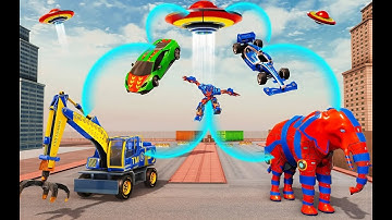 Excavator Robot Car Game – Elephant Robot Games 3d.Android Gameplay
