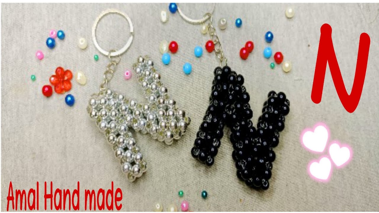 حرف /N/ بالخرز بأسهل وأسرع طريقة للمبتدئين|| How to make letter N from beads