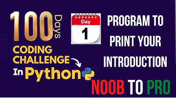 Day 1 | 100 Days Coding Challenge in Python | #python #programs #codewithharry #btech #bca #bsc #cs