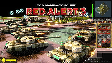 Red Alert 3 War of Powers MOD Soviet in PVE Map | Hard MODE Enemy Spawn Crazily!