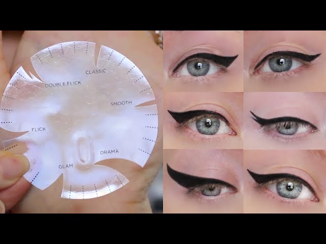 Winged Eyeliner Tutorial | 6 Different Styles, ONE Stencil - YouTube winged-eyeliner-tutorial-6-different-styles-one-stencil-youtube