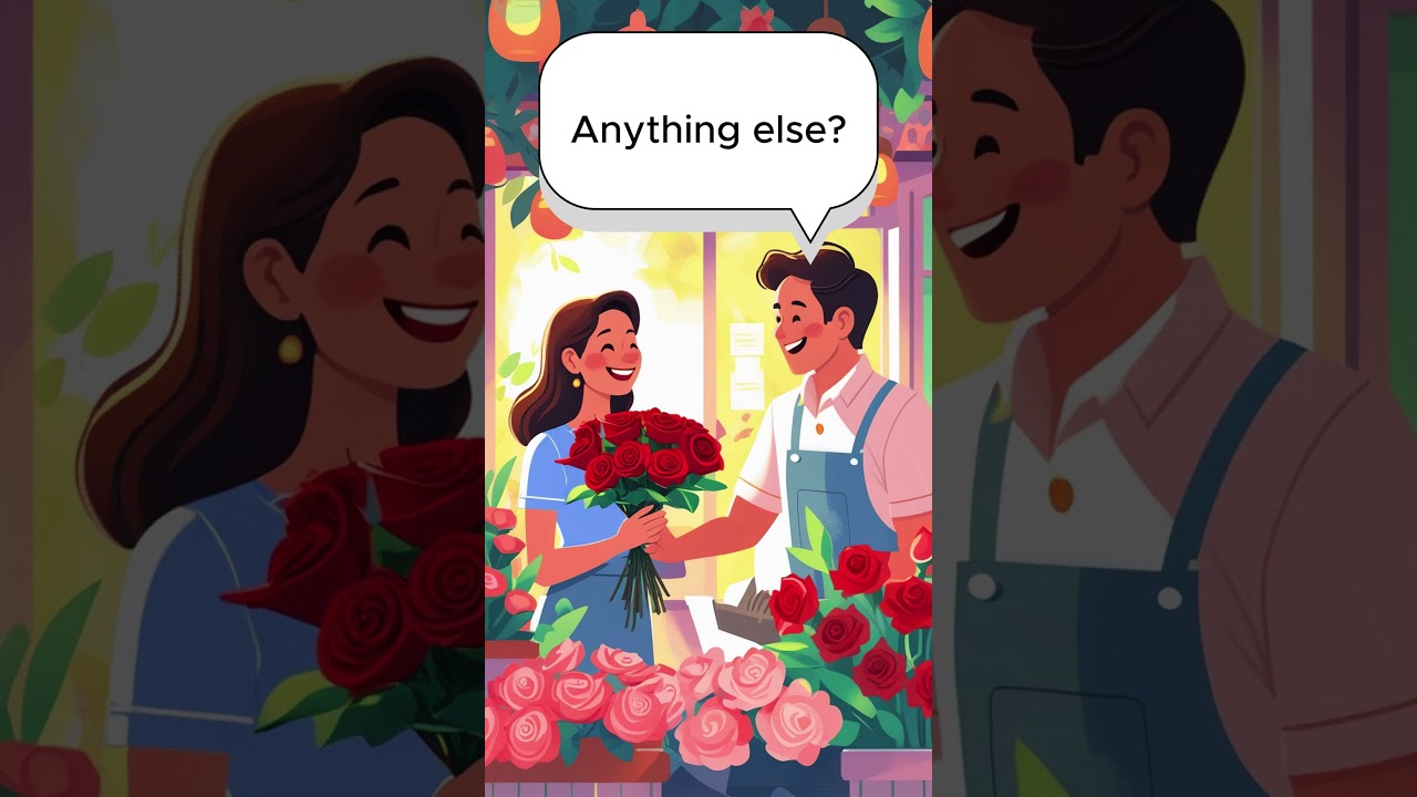 Buying Flowers at a Flower Shop – Simple English Conversation 