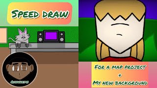 Speed Draw for a Map Project + My New Background for Storytime Animations Videos