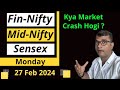 Finnifty prediction mid nifty  sensex analysis for tuesday 27 february 2024 sensex analysis