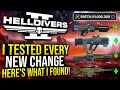 Helldivers 2  i tested every new weapon change in the latest update