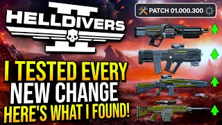 Helldivers 2  I Tested EVERY New Weapon Change In The Latest Update!