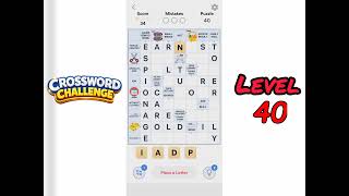 Crossword Challenge Level 40 Walkthrough