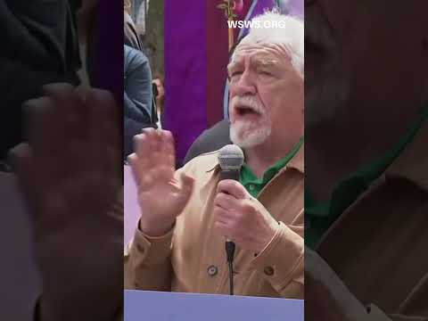 Brian Cox speaks in London in support of the historic strike by SAG-AFTRA members in the US