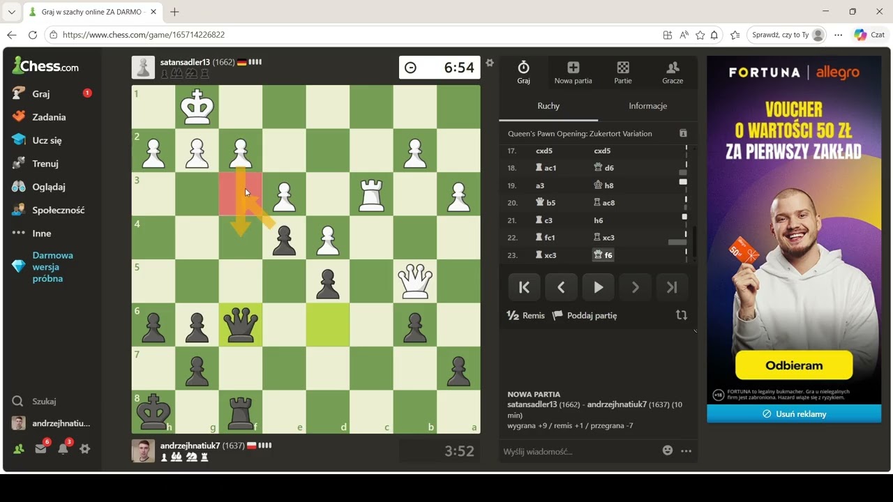 Droga do 1700 elo, chess.com #5