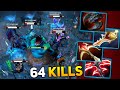 64 kills tidehunter one shot meta  rampage  dota 2 gameplay