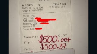 Waiter tipped $500 for act of kindness.