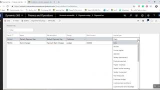 D365 Accounts Receivable Customer Payment Fee Setup