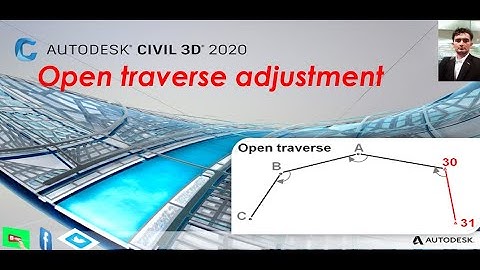 #how to open #traverse adjustment in #civil3d 2020 in urdu and hindi