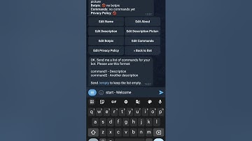 How to set  commands in telegram bot