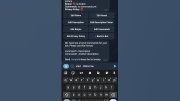 How to set  commands in telegram bot
