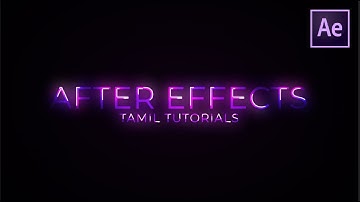 Neon Cinematic Title Intro | After Effects Tamil Tutorials | Arun SV