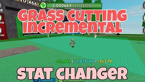 Roblox Grass Cutting Incremental Script - INF STATS