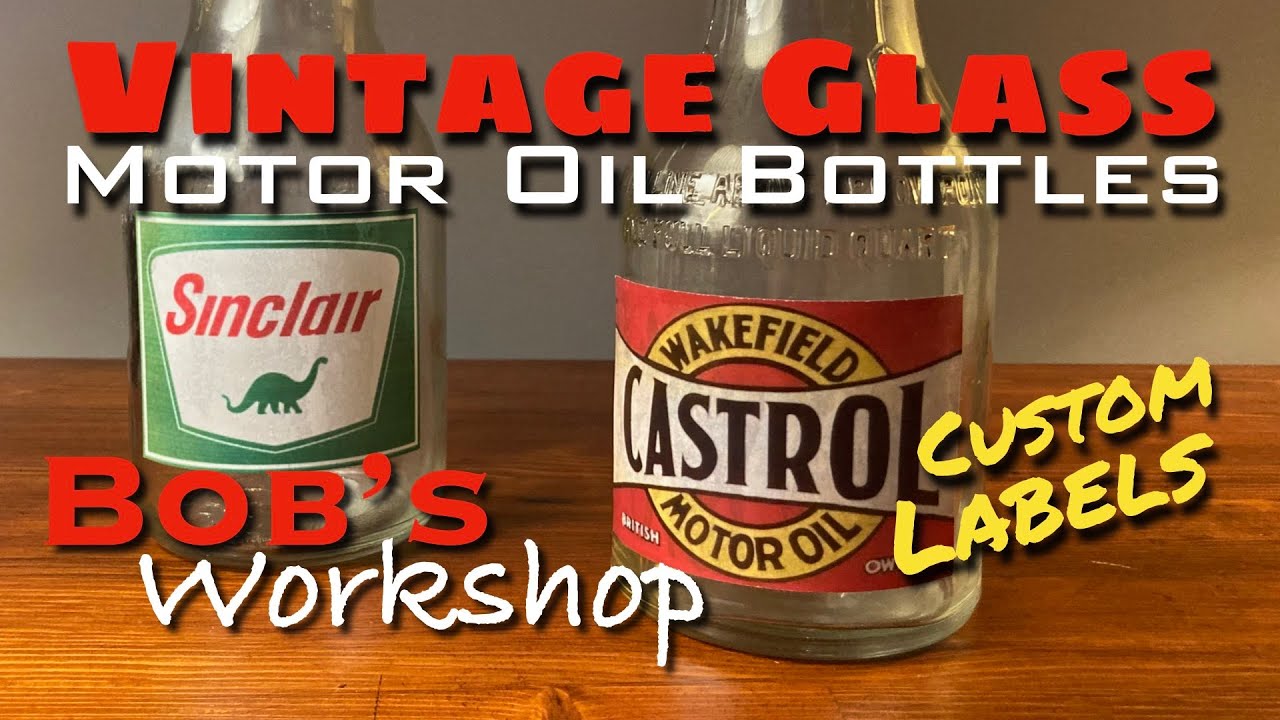 Glass Motor Oil Bottle