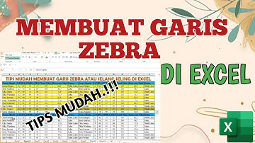 Tips mudah.!!! Cara membuat GARIS ZEBRA di Ms Excel