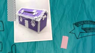 Свадебный сундучок для денег Gilliann Purple House BOX041