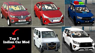 Top 5 Indian Car Mod In Bussid| Simulator Game|| Hyundai Verna, Renault Triber