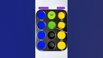 Ultramarine Blue + Yellow Deep #colormixing #satisfying