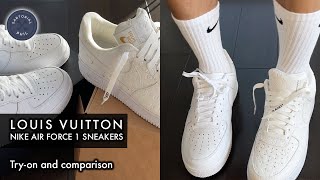 Louis Vuitton x Nike Air Force 1/AF1 Sneakers: Try-on and comparison