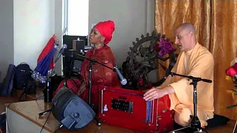 "Radhanath Swami" and C.C. White Blessedly Chanting at Exhale in Venice.