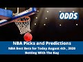 NBA Picks and Predictions  NBA Best Bets for Today August ...