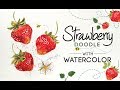 Watercolor Tutorial: Strawberry Doodle // New Skillshare Class