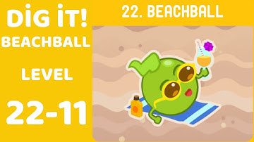 Dig it! Chapter 22 BEACHBALL  -  Level 22-11 Solution Walkthrough