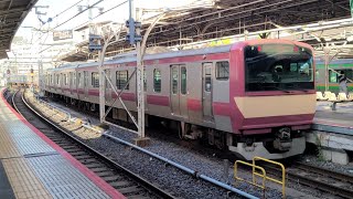 【上野東京ライン】1120M E531系0番台K410編成 K451編成(赤電塗装) 上野駅 到着シーン