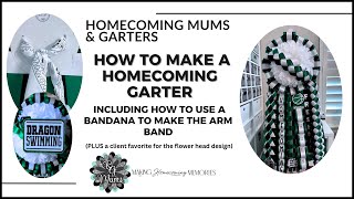 How To Make a Homecoming Garter Using a Bandana for Arm Band HOCO Full Assembly Basic Tutorial