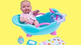 Lots To Love Doll In Bathtub Baby Doll Bath With Real Shower Nursery Toy Unboxing And Play