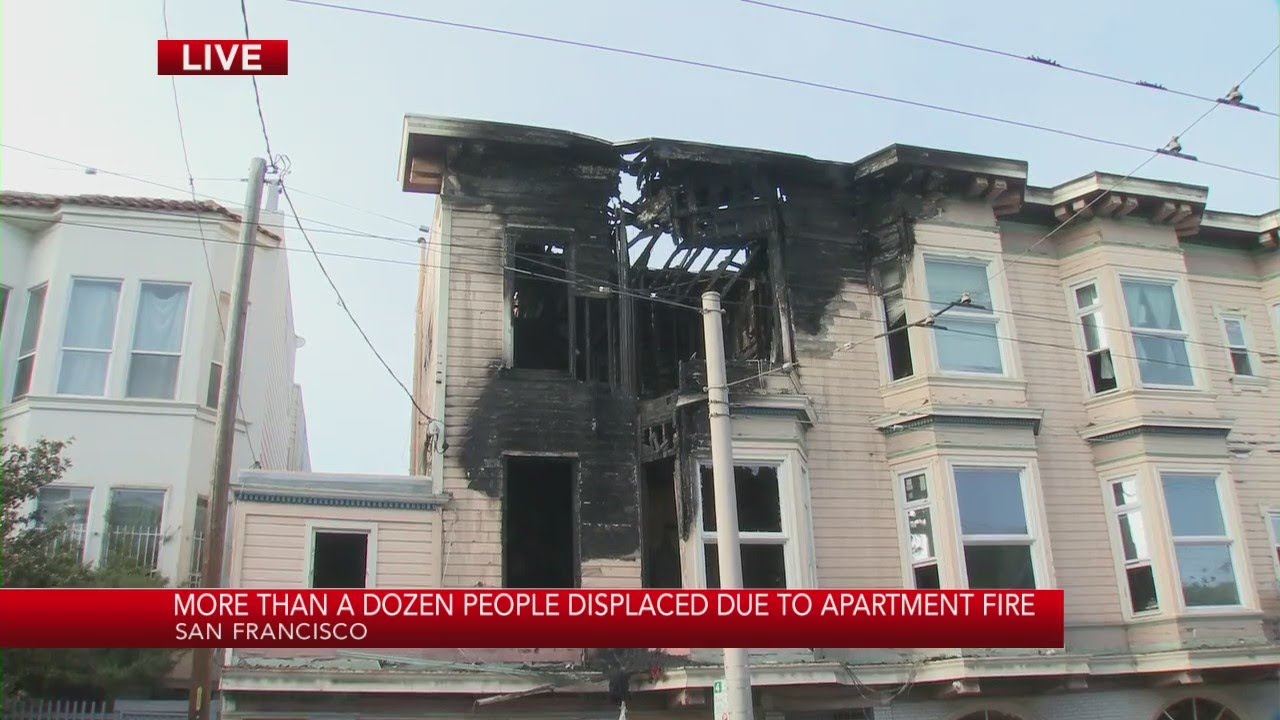 More than a dozen people displaced due to apartment fire - YouTube