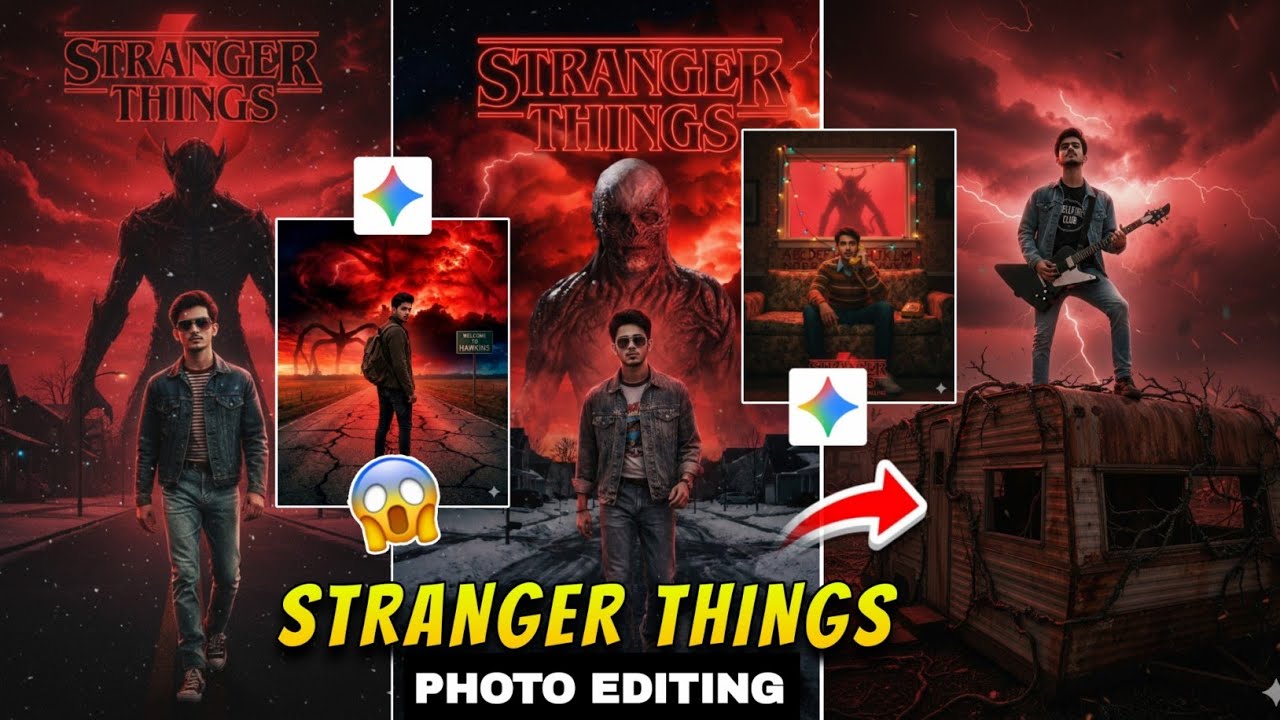 Gemini Stranger Things Photo Editing | Trending Stranger Things Photo Editing | Gemini Photo Editing