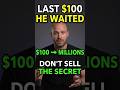 "He Only Had $100 Left#MillionaireMindset #FinancialFreedom