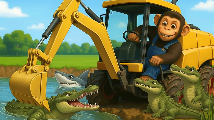 Wheel Theft Incident, Smart Monkey Farmer Gets Back Wheel At Shark Lake - Farm Work | Funny Monkey 🐒