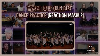 [CHOREOGRAPHY] BTS (방탄소년단) '달려라 방탄 (Run BTS)' Dance Practice  |  Reaction mashup