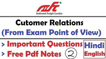 DFCCIL Customer Relations Important Questions Part-2