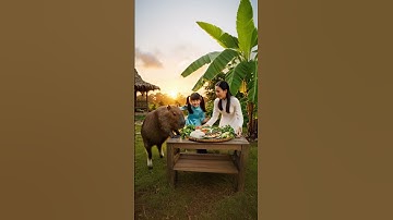 Capybara và chị đã về nhà ăn mừng | LIKE SNACKS@ | ẩm thực trên cây chuối #food  #fruit