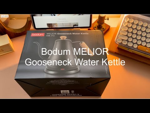 Bodum 11883-259US Melior Gooseneck Electric Water Kettle, 27 Ounces, Matte  Black